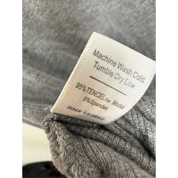 Marine Layer Lexi Rib Long Sleeve Crew Tee Gray Large Comfortable Casual Layerin - Picture 5 of 5